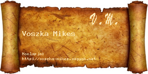 Voszka Mikes névjegykártya